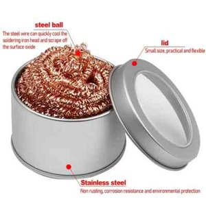 Cleaning Ball Desoldering Soldering Iron Mesh Filter Cleaning Nozzle Tip Copper - Picture 1 of 9