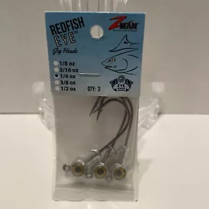 Z-Man Redfish Eye Jig teste di esca da pesca 1/4 oncia oro confezione da 3 REJH14-04PK3 - Foto 1 di 6