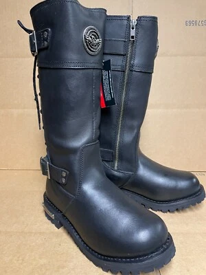 Botas de montar Milwaukee Motorcycle MBL9385 para mujer 7,5 15" cremallera lateral Foto 1 de 4