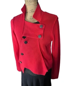 Katherine Barclay Gr. M asymmetrischer Strick Cropped Cardigan High Neck Karriere - Bild 1 von 16