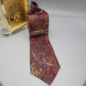 Corbata Zylos Paisley Sólida 100% Seda Hecha en EE. UU. George Machado NUEVO Dillards - Imagen 1 de 6