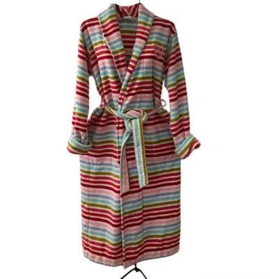 Bata Victoria’s Secret Crest XS/S Arco Iris Rayas Blanco Rosa Azul Rojo Verde Foto 1 de 4