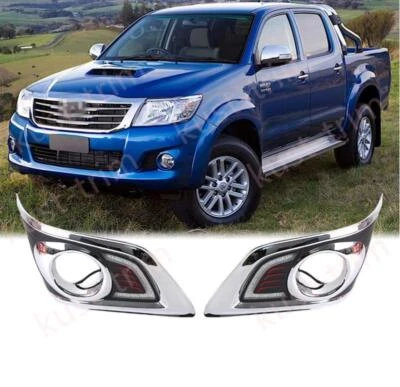 Luz antiniebla LED DRL para Toyota Hilux Vigo 2011 2012 2013 2014 Foto 1 de 4