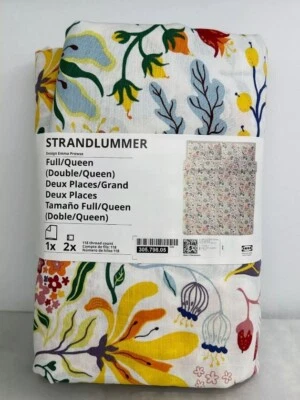 IKEA STRANDLUMMER Full/Queen Duvet Cover Set – Multicolor Floral Cotton - Image 1 of 2
