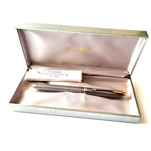 PARKER 75 SILVER 925 CICELE FOUNTAIN PEN WITH BOX ( 1989 ) - Picture 1 of 13