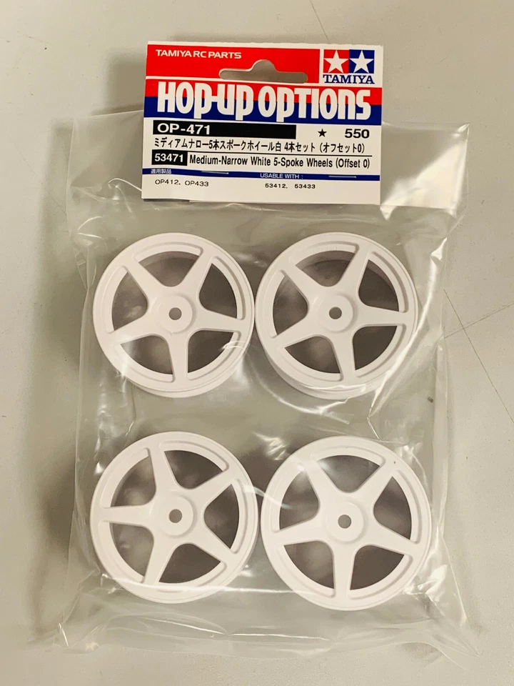 TAMIYA RC 4x Jantes 24mm Offset 0 Blanche 1/10 53471 1125 - Photo 1/1