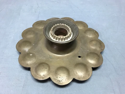 Vintage Decorative Single Copper Ceiling Flush Mount Light Fixture Old 261-23B Cover