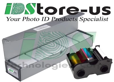 Fargo 45000 Full-Color Ribbon YMCKO & 500 Blank White PVC Cards Bundle - Image 1 of 4