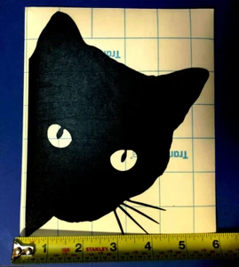 Calcomanía de vinilo Peeking Cat de 6""x7 - Imagen 1 de 2