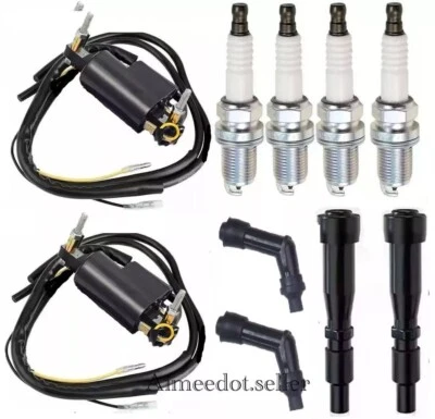 2X Bobinas de encendido + Tapas de bujía para Honda CB750 A/F/K 750 Cuatro 1969 - 1978 Foto 1 de 4