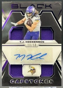 2023 Panini schwarze Capstones Royal T.J. Hockenson Auto 38/50 Minnesota Vikings - Bild 1 von 2