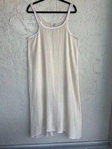 Hahira J P Morgan Puett Maxi Dress Womens One Size Beige Lagenlook Gauze Boho - Picture 1 of 24