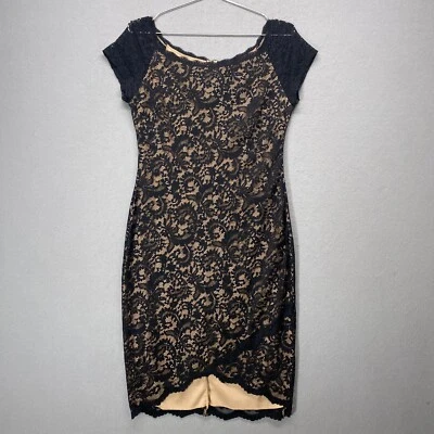 Bisou Bisou 连衣裙女式 10 黑色蕾丝性感奇思索 — 第 1/4 张图片