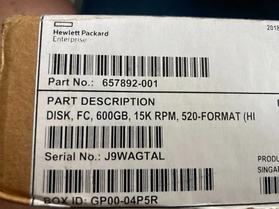 NEW SEALED BOX HP 657892-001 HARD DRIVE 600GB 15K 520-FORMAT (INC VAT) - Image 1 of 2
