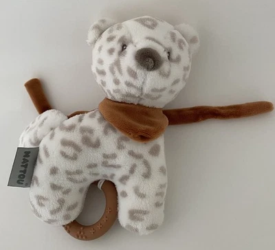 5695🌟EXCELLENT ÉTAT peluche Musical Doudou Tigre Léopard NATTOU Foulard Marron - Photo 1/3