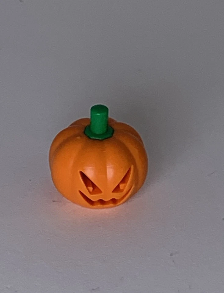 LEGO Orange PUMPKIN Minifig Head Halloween Scarecrow Monster Jack-O-Lantern Gear - Image 1 of 1