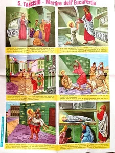 manifesto poster scolastico s.tarcisio martire dell'eucarestia scuola religione - Foto 1 di 8