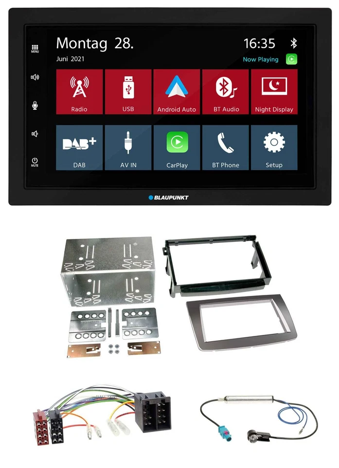 Blaupunkt MP3 Bluetooth DAB 2DIN USB Autoradio für Alfa Romeo Mito ISO 955 08-14 - Bild 1 von 4