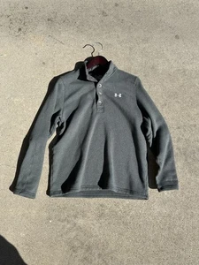 Under Armour Specialist Henley Shirt Uomo XL STORM Grigio Cold Gear Pullover in Pile - Foto 1 di 5