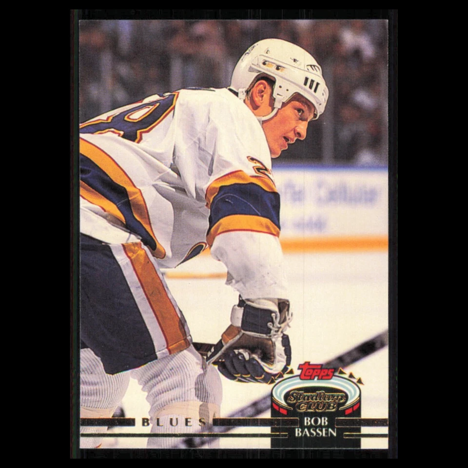 Bob Bassen #176 1992 Stadium Club St. Louis Blues Hockey Card NHL NM - Image 1 of 3