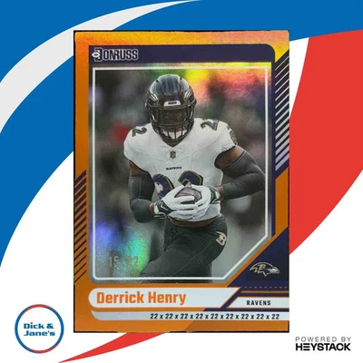 Camiseta deportiva Panini Donruss Derrick Henry 2024 número/22 #72 Baltimore Ravens Foto 1 de 4