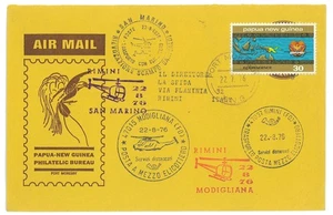 P4663 - PAPÚA NUEVA GUINEA /ITALIA / SAN MARINO, VUELO HELICÓPTERO 22.8.76, - Imagen 1 de 2