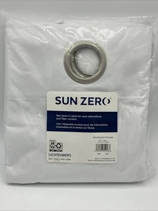 Sun Zero Blackout ONE PANEL Curtain 50'' x 84'' White New Free Ship - Picture 1 of 3