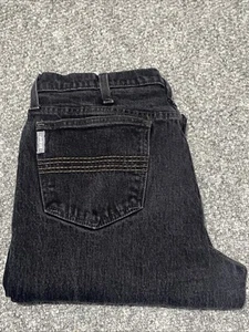 Cinch Western Jeans Mens 34x34 Silver Label Straight Leg Black Dark Wash Cowboy - Picture 1 of 7