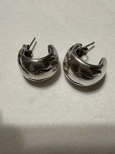 Sterling Silver Curled Earrings - Picture 1 of 4