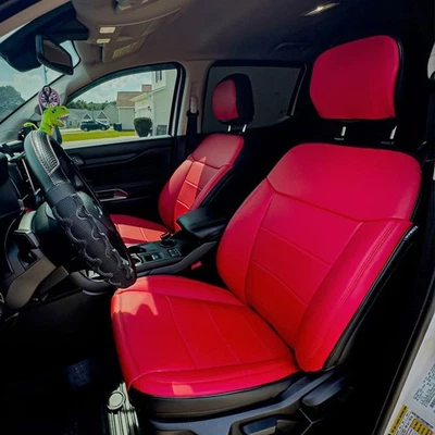 Кожаный чехол на автомобильное сиденье Motoptes на заказ подходит для пикапа Ford Ranger 2008-2024 - Изображение 1 из 4