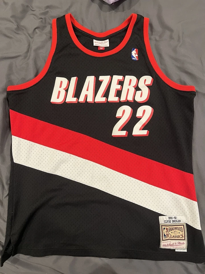 NWOT Authentic Mitchell Ness Portland Trail Blazers Clyde Drexler Jersey Mens L - Image 1 of 4
