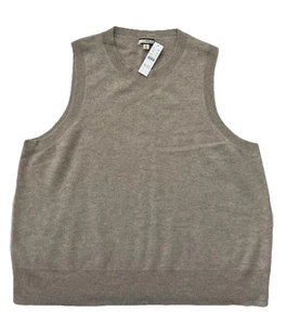 Neu mit Etikett J. Crew Cashmere Crewneck Pullover Shell Damen 2X Heather Stone Beige NEU - Bild 1 von 11