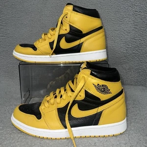 Nike Air Jordan 1 Sneaker Men's Size 8.5 Yellow Retro High OG Pollen 555088-701 - Picture 1 of 9