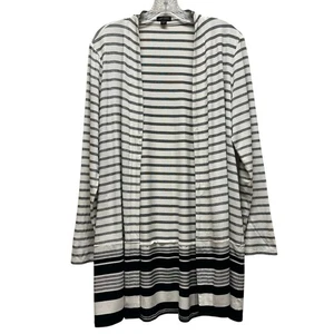 Cárdigan Abierto Colección Jill Wearever Longline Rayas Tejido Elástico Mujer M - Imagen 1 de 6