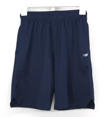 New Balance Shorts Youth Size L Dark Blue Elastic Drawstring Front Pockets Mesh - Image 1 of 4