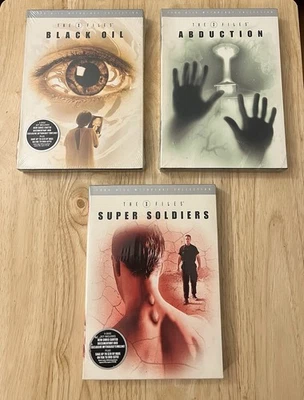 3 X-Files Mythology DVD Sets - New Sealed - Black Oil, Abduction &Super Soldiers Foto 1 de 2