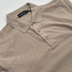 Camisa Polo Bugatchi Uomo Manga Corta Para Hombres XL Tostada Texturizada Mezcla Modal Golf - Imagen 1 de 9