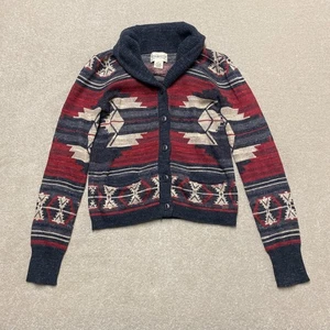 Ralph Lauren Denim & Supply Western Jumper Women's Small Red Black Navajo Shawl - Picture 1 of 9