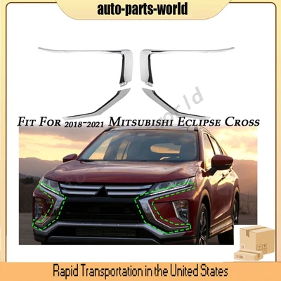 Front Bumper Chrome Trim Molding Kit 4PCS For Mitsubishi Eclipse Cross2018-21 US - Изображение 1 из 4
