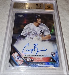Greg Bird 2016 Topps cromo novato automático #RA-GB refractor plateado/499 BGS 9,5/10 - Imagen 1 de 11