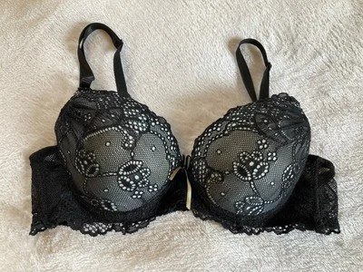 Sutiã modelador de contorno Sophie B push up preto renda alças ajustáveis 72409 tamanho 34A - Imagem 1 de 4