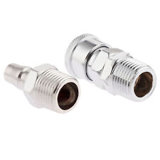 2xMale Air Line Hose Compressor Fittings 1/2"BSP Connector Quick Release Coupler