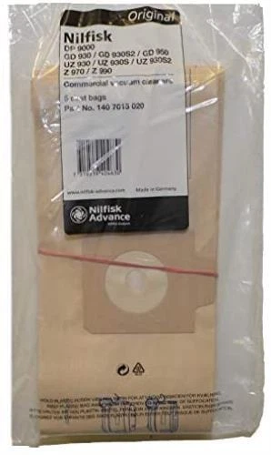 Nilfisk 1407015020 Paper Bag, Gd-930 Uz930 5 Pk - Image 1 of 1