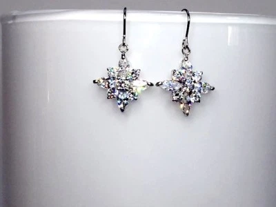 EARRINGS CUBIC ZIRCONIA PHOENIX JAYY 'NORTH STAR' RHODIUM PLATED   - Image 1 of 4
