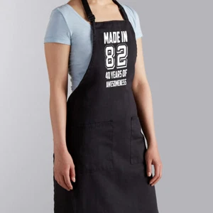 Made in 82 40th Bday 40 Years Old Birthday Gift Apron Cook Grill BBQ Barbeque - Picture 1 of 2