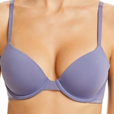 Sujetador Calvin Klein Talla 34D Ajuste Perfecto Flex Ligeramente Forrado Demi Nuevo Púrpura Foto 1 de 4