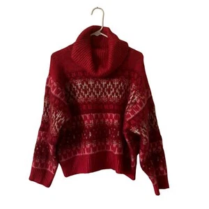Suéter Jersey Fair Isle Cuello Alto Hilo Universal Nuevo con Etiquetas - Imagen 1 de 5