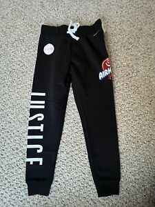 Justice Girls Size S 7-8 Black Candy Graphic Joggers