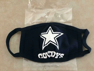 KIDS Cowboys Face Mask Cover, Reusable, Washable, Dallas Cowboys, 100% Cotton - Image 1 of 4