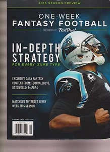 ONE-WEEK FANTASY FOOTBALL MAGAZINE PRESENTED BY FAN DUEL,  2015 SEASON PREVIEW . - Picture 1 of 1